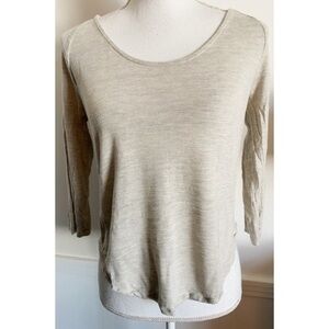 Madewell • Oatmeal Cream Scoop Neck Tee Shirt